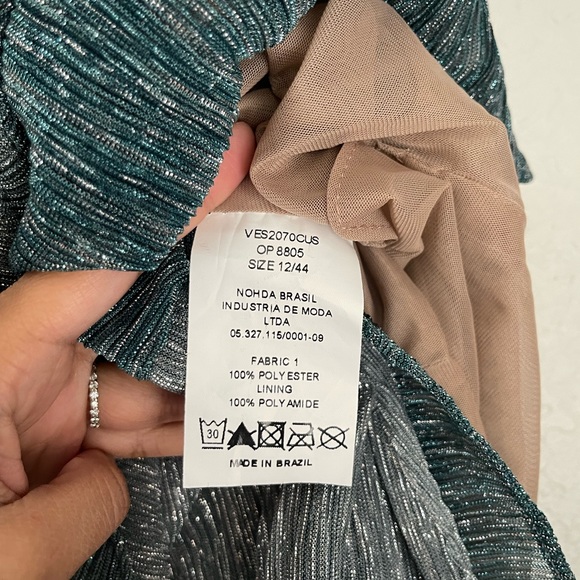 PatBO Ombre Lurex Faux Wrap Mini Dress size 12 - Picture 6 of 9